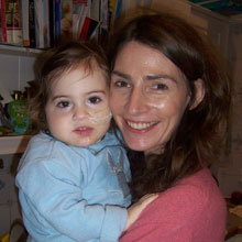 Grace and her mother two weeks after diagnosis